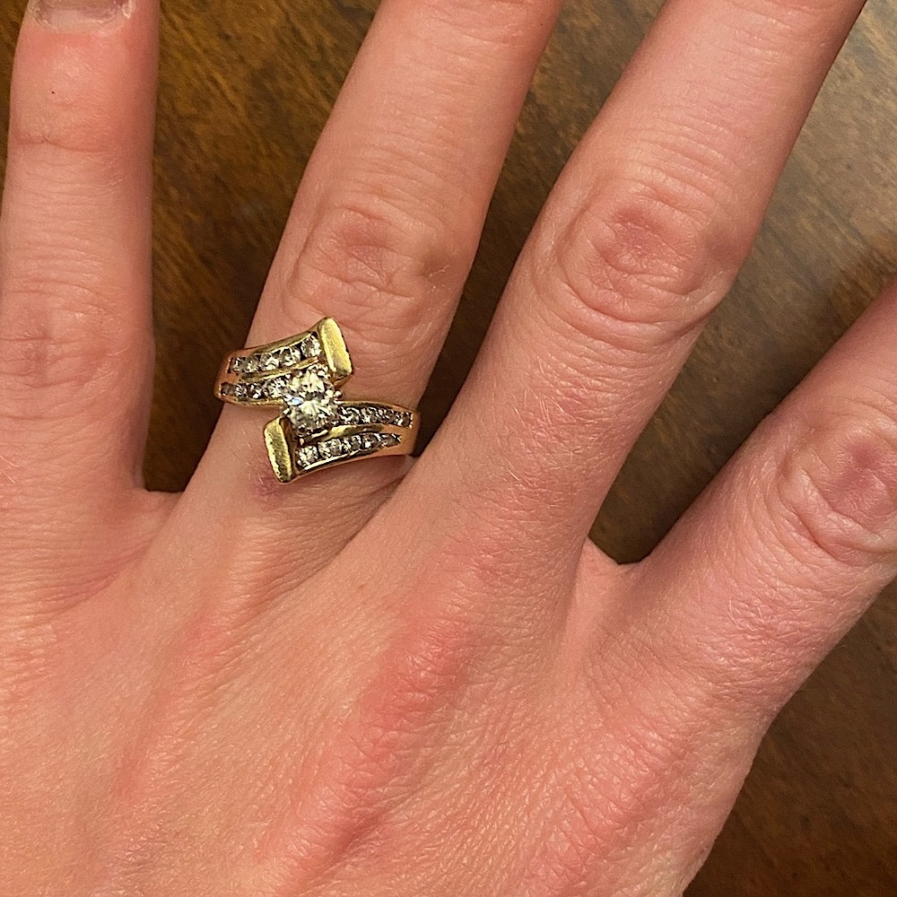 14K Gold Diamond Engagement Ring